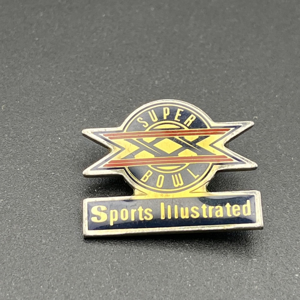 Sports Illustrated Magazine Sponsor Super Bowl XX NFL Football Lapel Hat‎ Pin